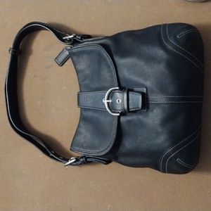 Coach SoHo, Black leather shoulder bag